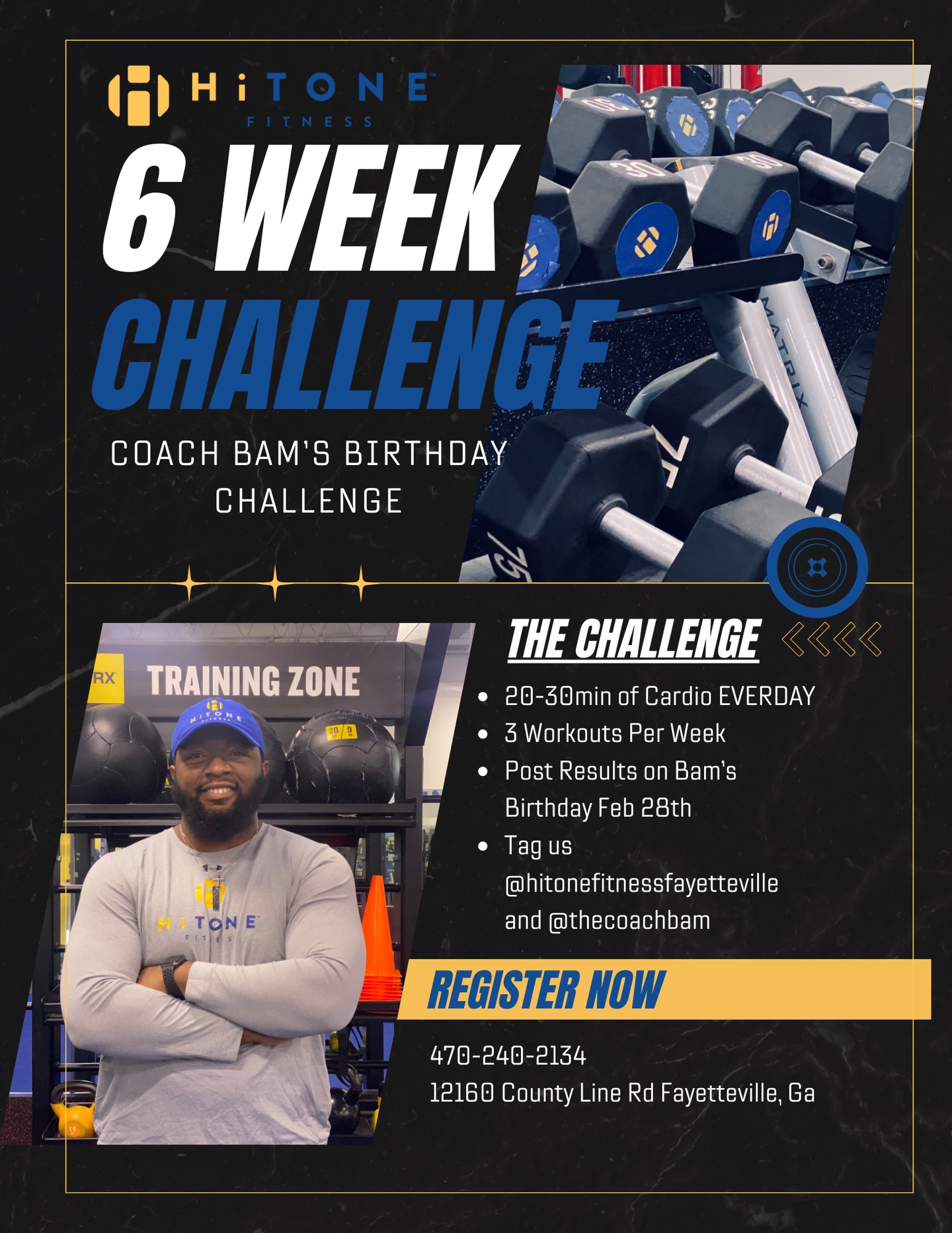 HiTONE 6 Week Challenge with Coach Bam